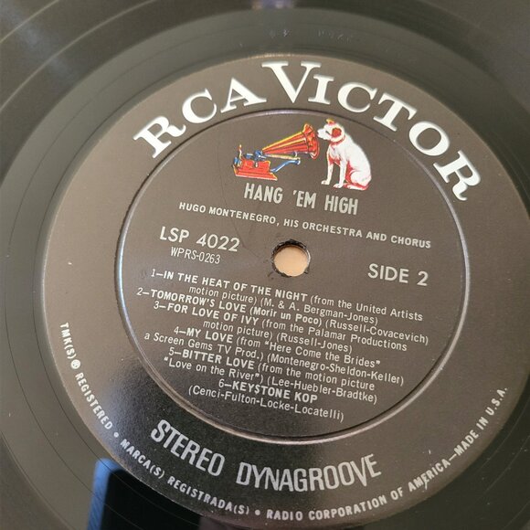 Hugo Montenegro Hang 'Em High Vinyl Record 1968 RCA Victor LSP-4022 Western LPC - Picture 4 of 9